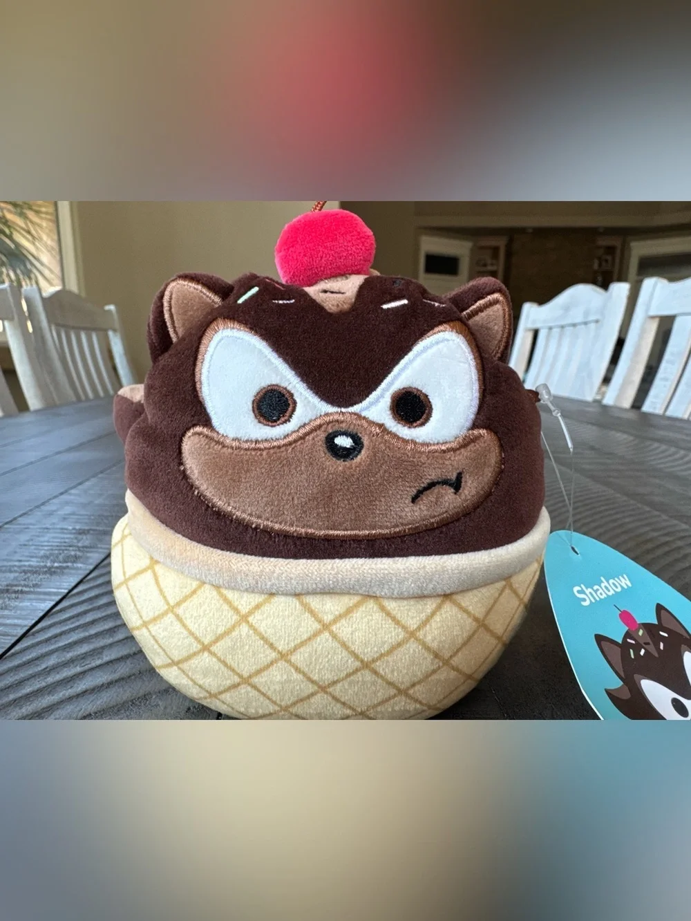 Sonic the Hedgehog Shadow Ice Cream Plush - Squishmallows Toy (NWT)